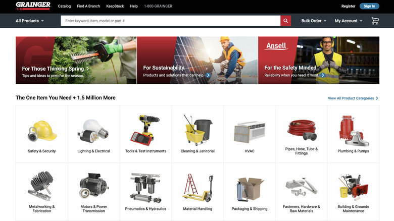 Grainger's homepage