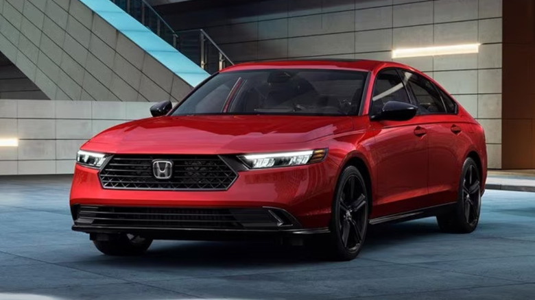 Red 2023 Honda Accord Hybrid model