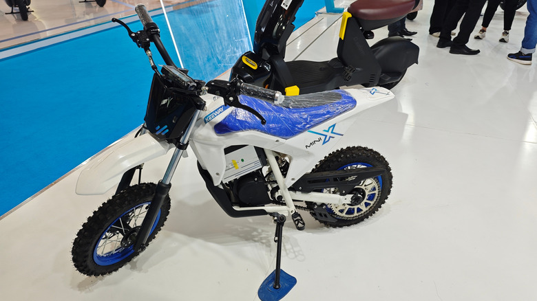 An electric mini bike at an exhibition