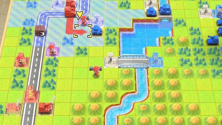 The Red army fighting against the Blue army