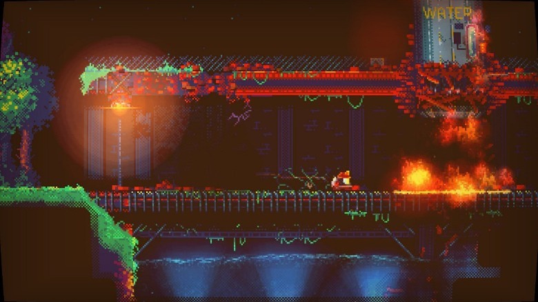 The firefighter exploring the military base in Nuclear Blaze