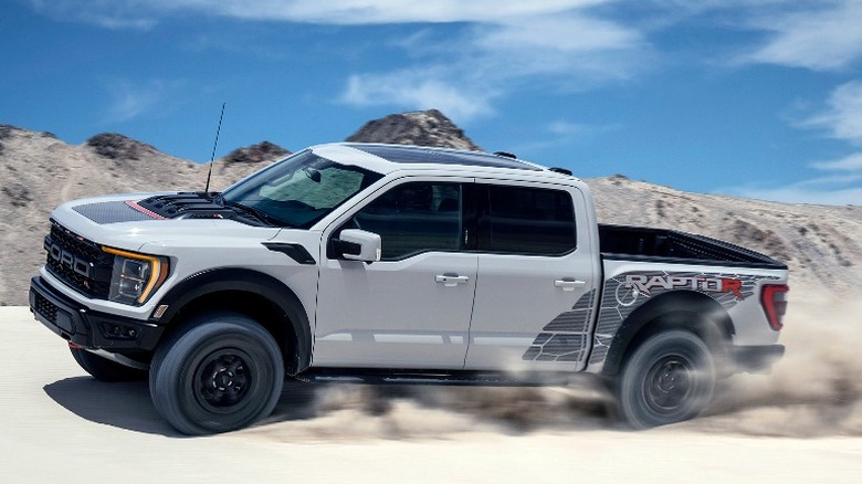 2023 Ford F-150 Raptor in the sand