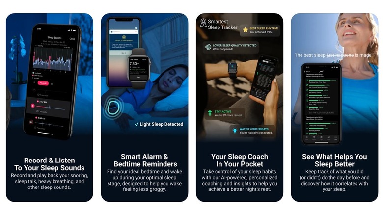SleepWatch iOS app screenshots