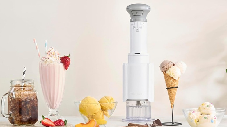 Cuisinart ice cream maker on table