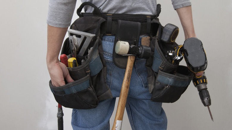 Man wearing a tool belt
