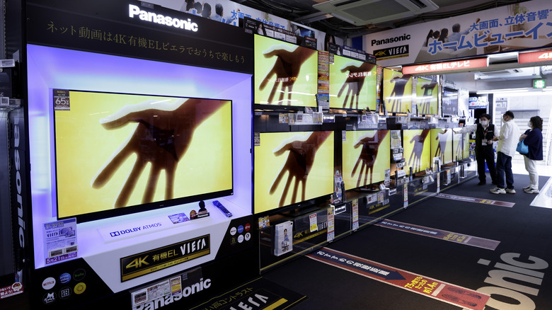 In-store Panasonic TV display