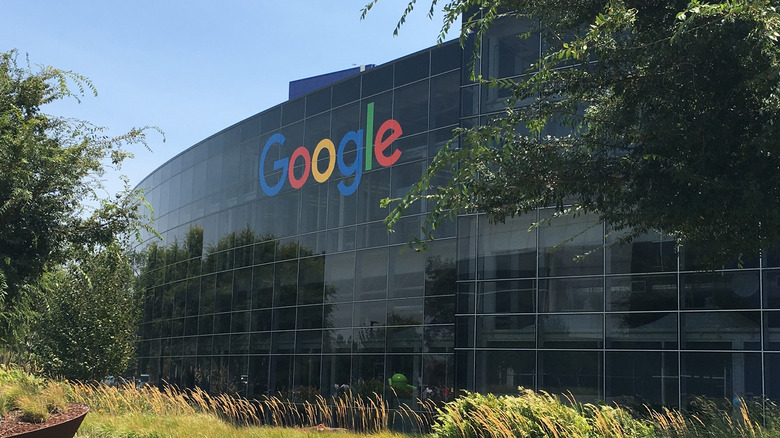 A cropped image of Google's headquarters