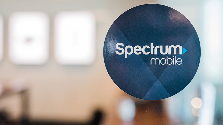 A Spectrum Mobile display in a store
