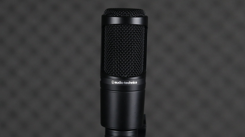 the Audio Technica AT2020 microphone