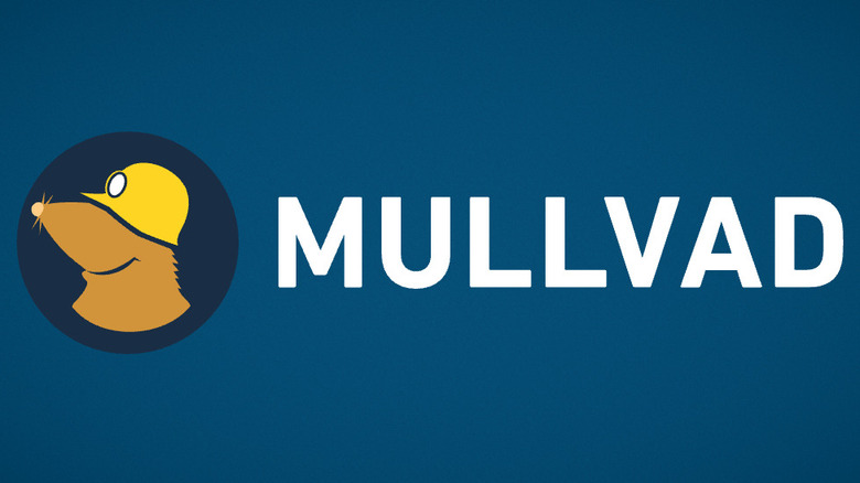 mullvad logo blue background