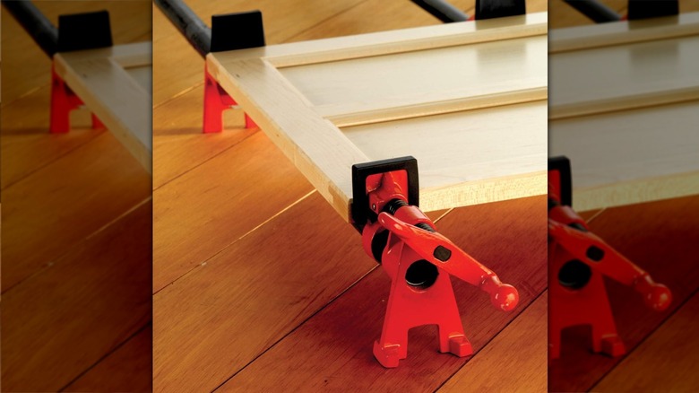 Piple clamps joining boards
