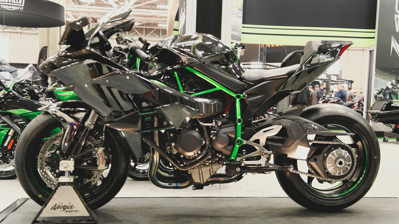 Kawasaki Ninja H2R in showroom