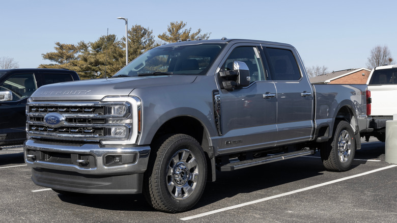 Silver Ford F250 Super Duty