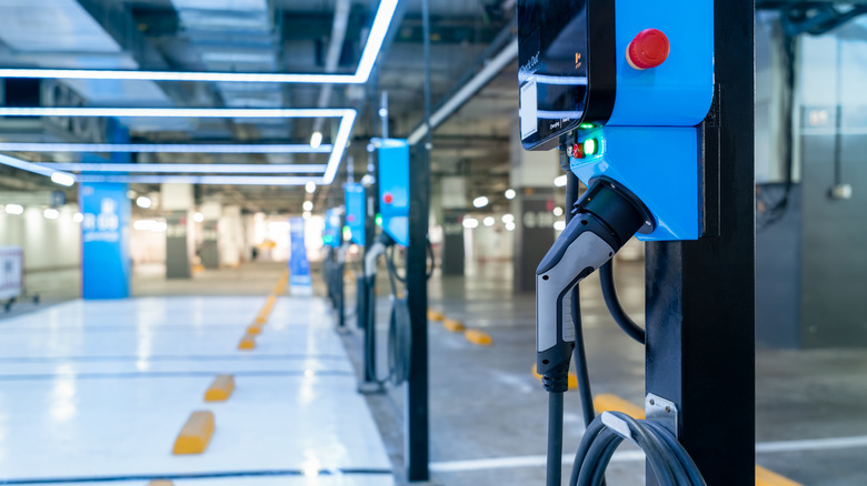 EV chargers parking garage