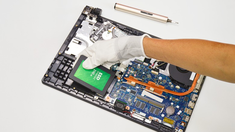 Storage drive of a laptop