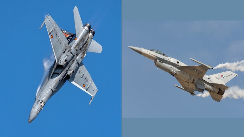 F-18 and F-16