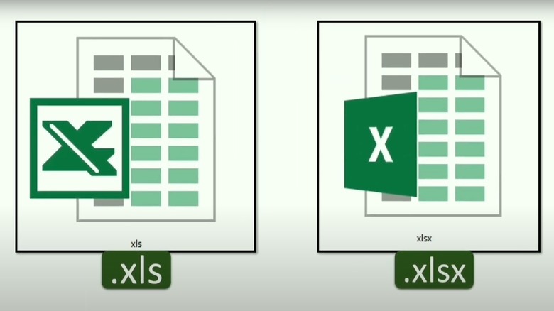Files Formats .xls and .xlsx
