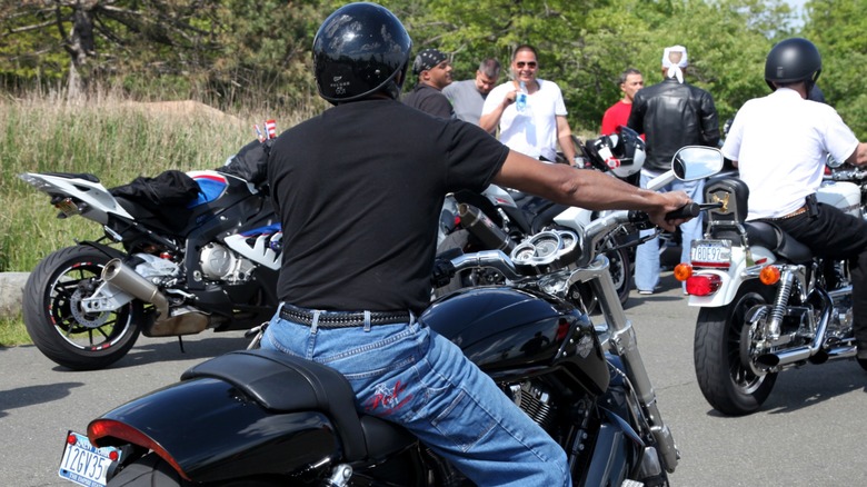 A group of bikers