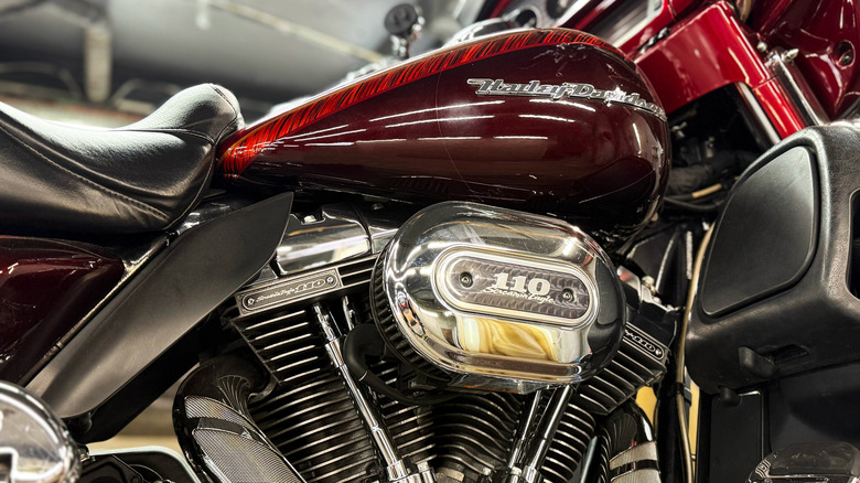 An image of a HD bike engine with cooling fins