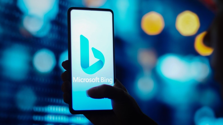 Bing chat logo on smartphone