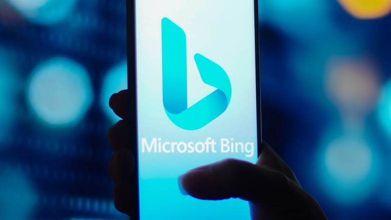 Bing logo on a phone