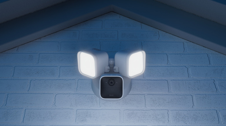 Blink Wired Floodlight Camera on garage