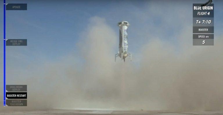 Blue Origin successfully lands 4th rocket, crew capsule survives crash