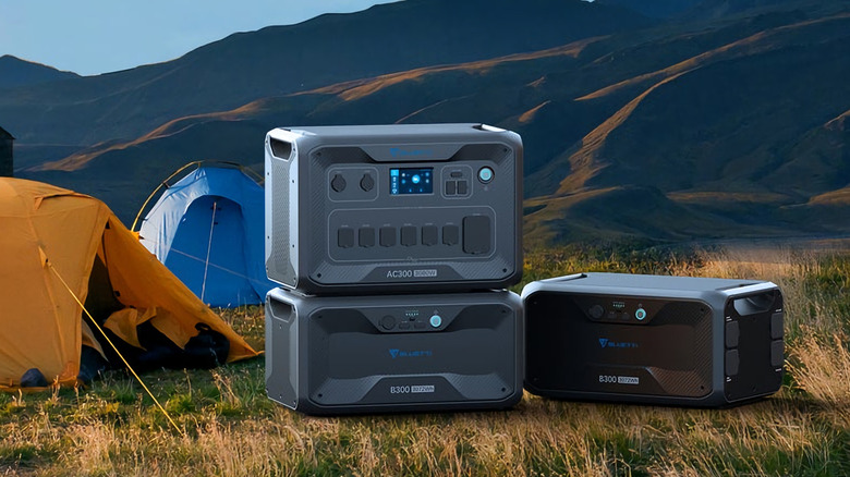 Bluetti portable power station camping