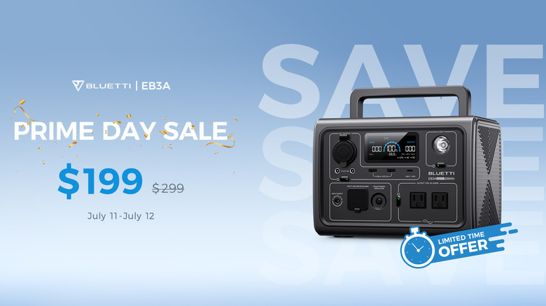 Bluetti EB3A Prime Day 2023 graphic