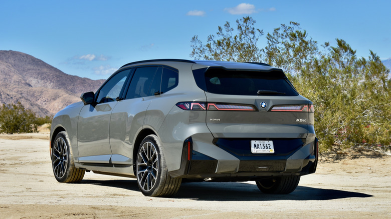 2027 BMW iX5 rear quarter view.