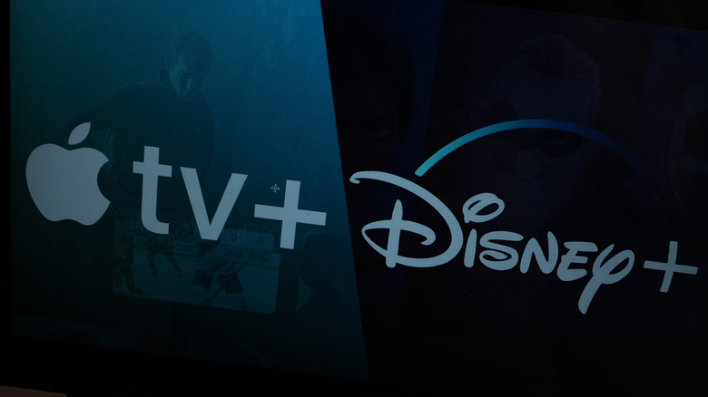 Apple TV and Disney plus logos