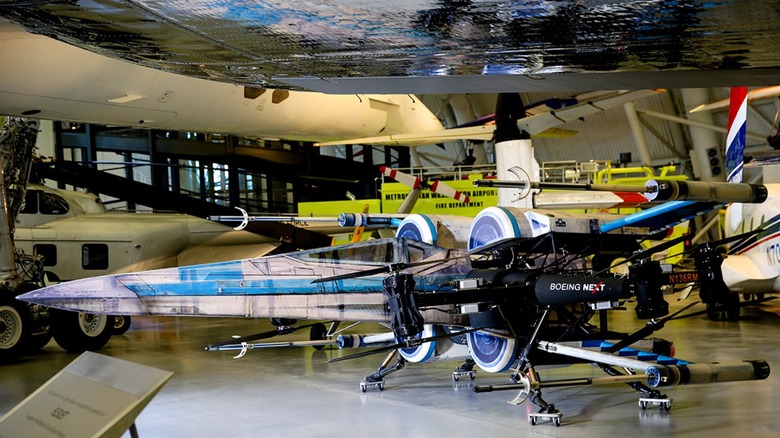 Boeing's X-wing CV2 drone on display