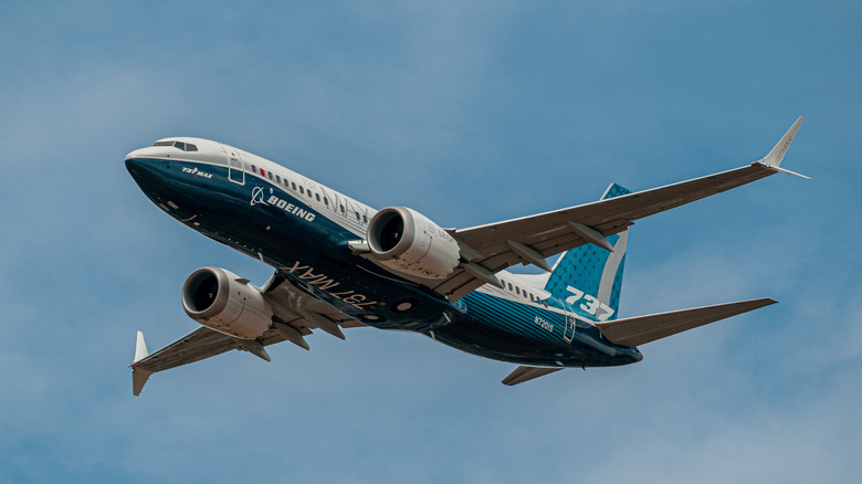 A Boeing 737-Max in Boeing livery