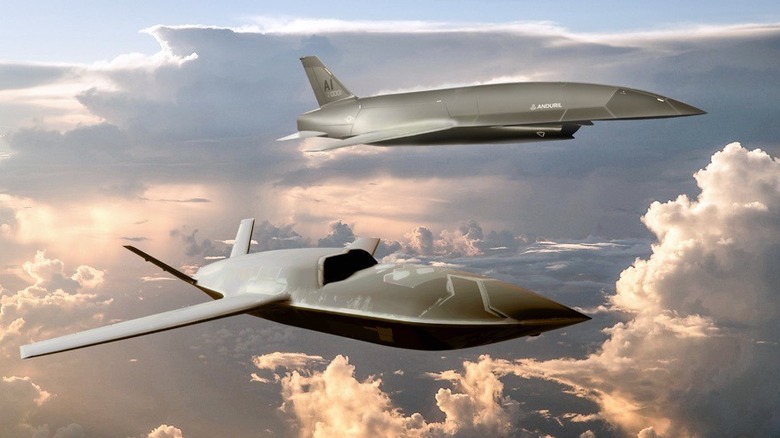 Artist renditions of the YFQ-42A and the YFQ-44A
