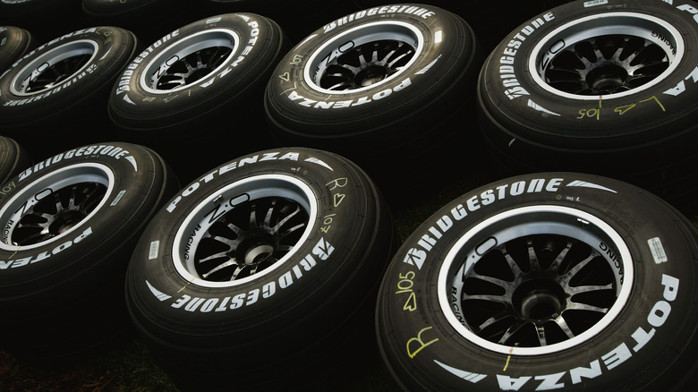 rows of Bridgestone Potenza tires