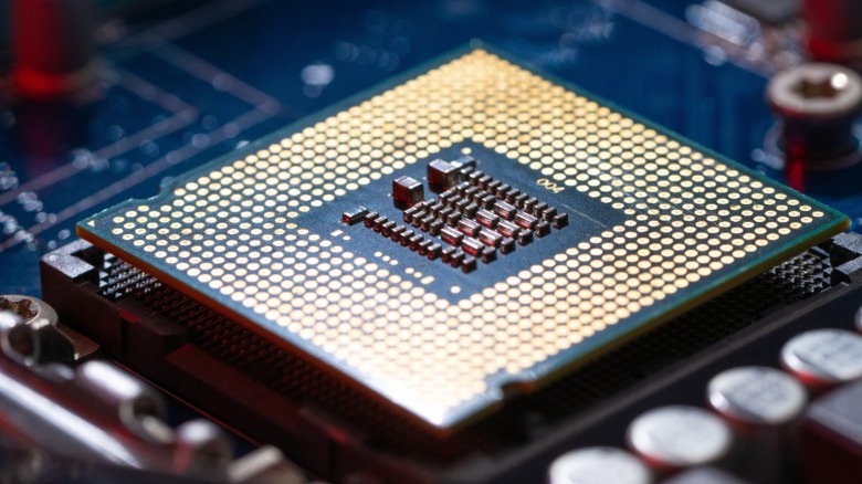 Close up of a CPU