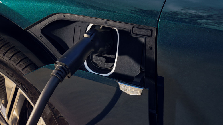 Close-up of 2026 Cadillac Lyriq charging port