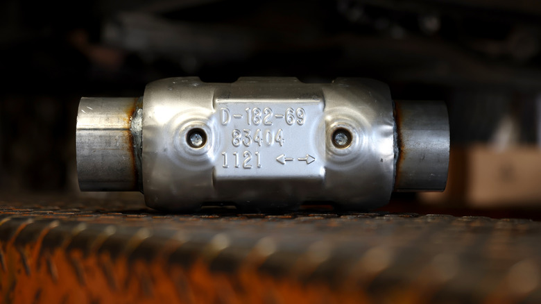 Catalytic converter removed from car
