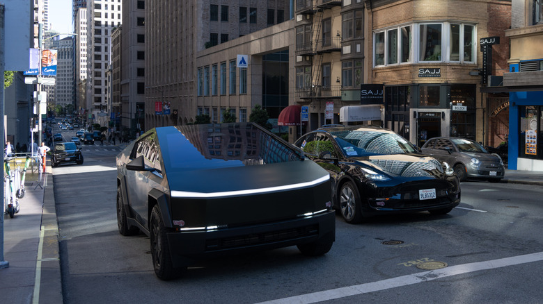 EVs on California city street