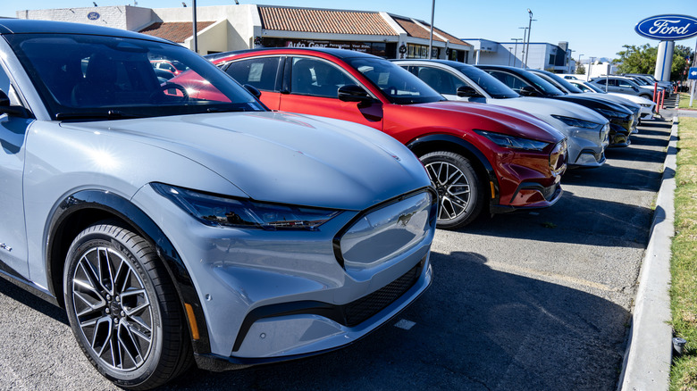 Electric vehicles at dealership