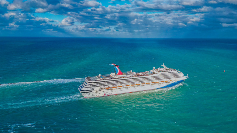 Carnival cruise ship at sea