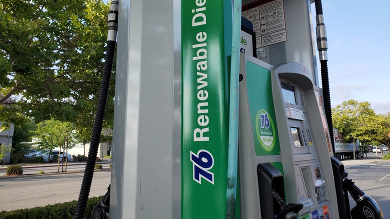 Closeup of biodiesel pump
