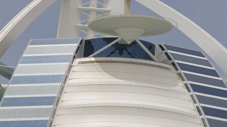 Burj Al Arab Jumeirah hotel helipad view below