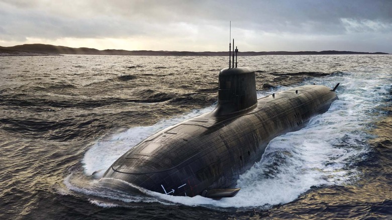 An artist's rendering of the proposed United Kingdom SSN-AUKUS submarine