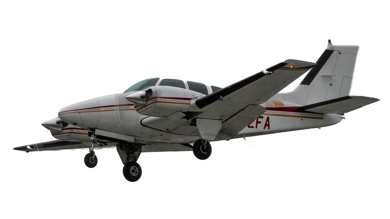 small multi-engine aircraft in flight