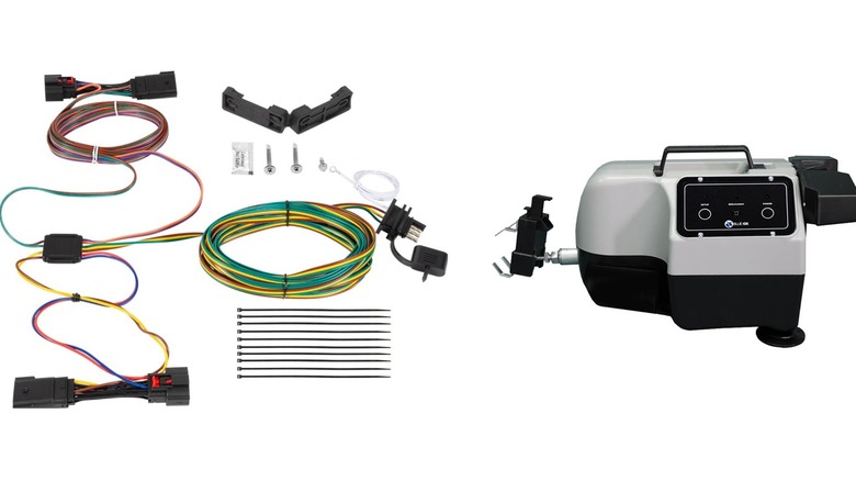 Split Image: Towing Wiring Kit And Blue Ox Patriot Flat Tow Brake