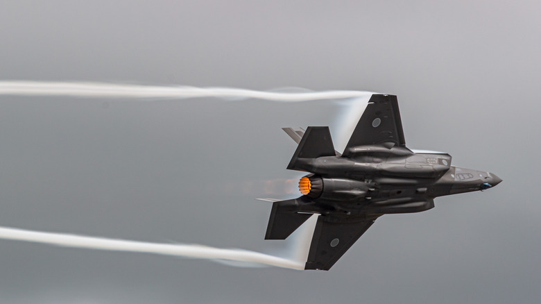 A fighter jet in flight