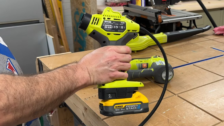 Ryobi Tool with DeWalt PowerStack battery