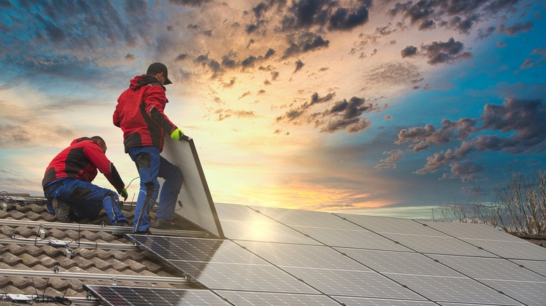 Solar panel installation