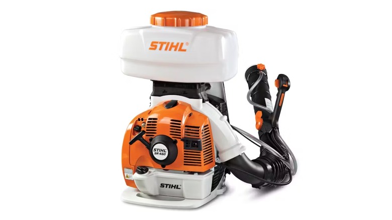 Stihl SR 450 on white background